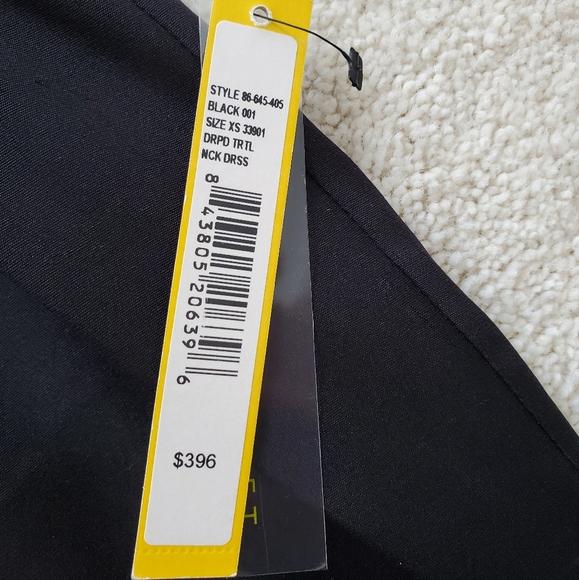 Alice + Olivia Black Silk Collar Dress szXS - Picture 3 of 16